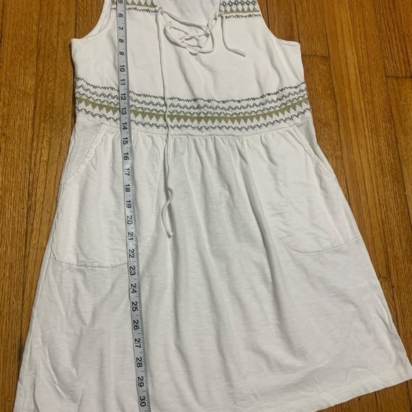 Aventura Womens Bianca Embroidered Dress White With Pockets Size XS Organic - Picture 6 of 9